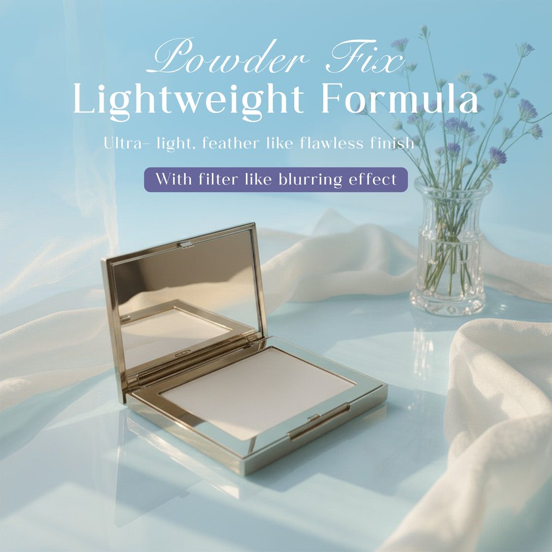 Justgold Powder Fix Oil Control & Waterproof with Squalane, Hyaluronic Acid & Jojoba Oil