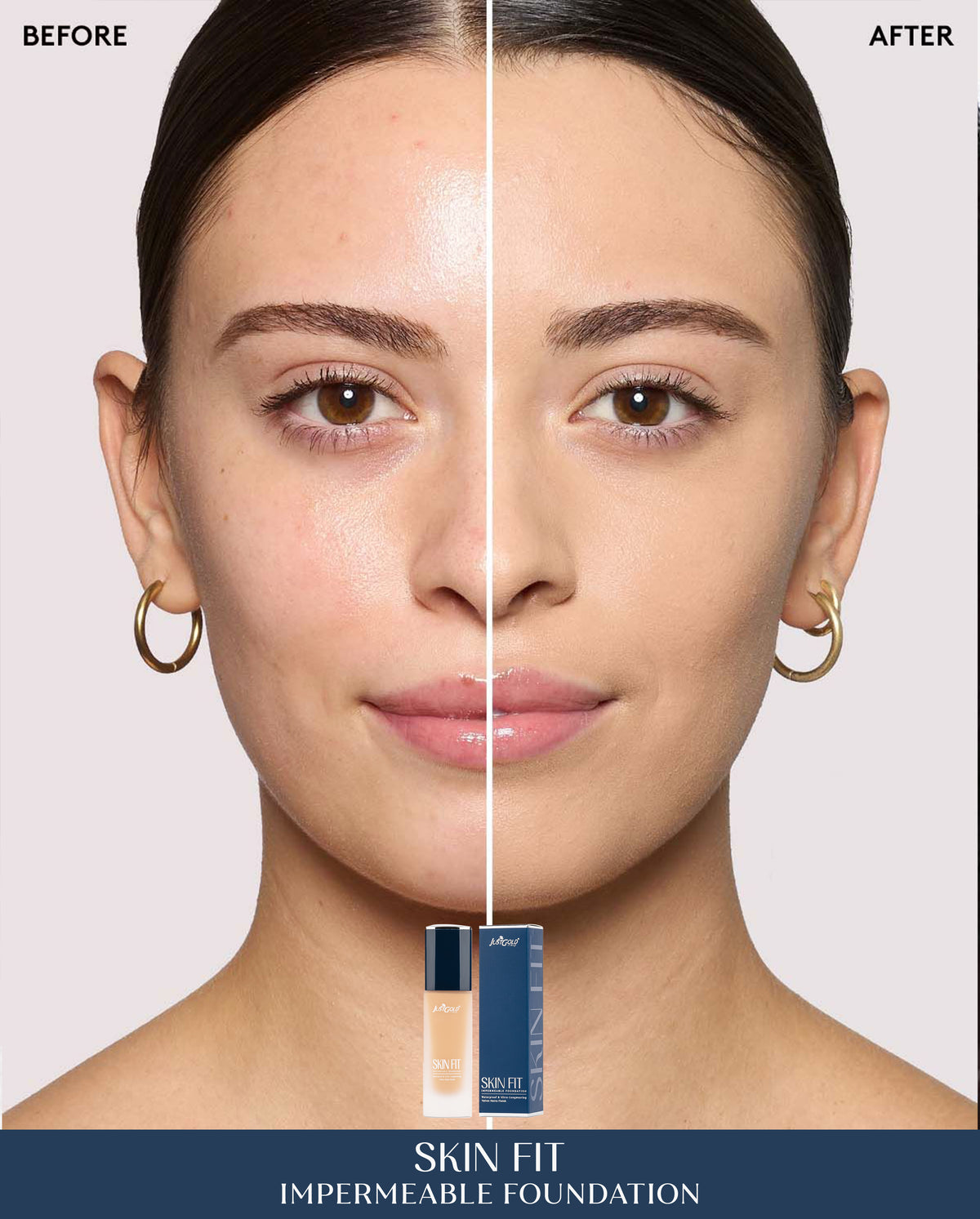 JUSTGOLD SKIN FIT IMPERMEABLE FOUNDATION TESTER