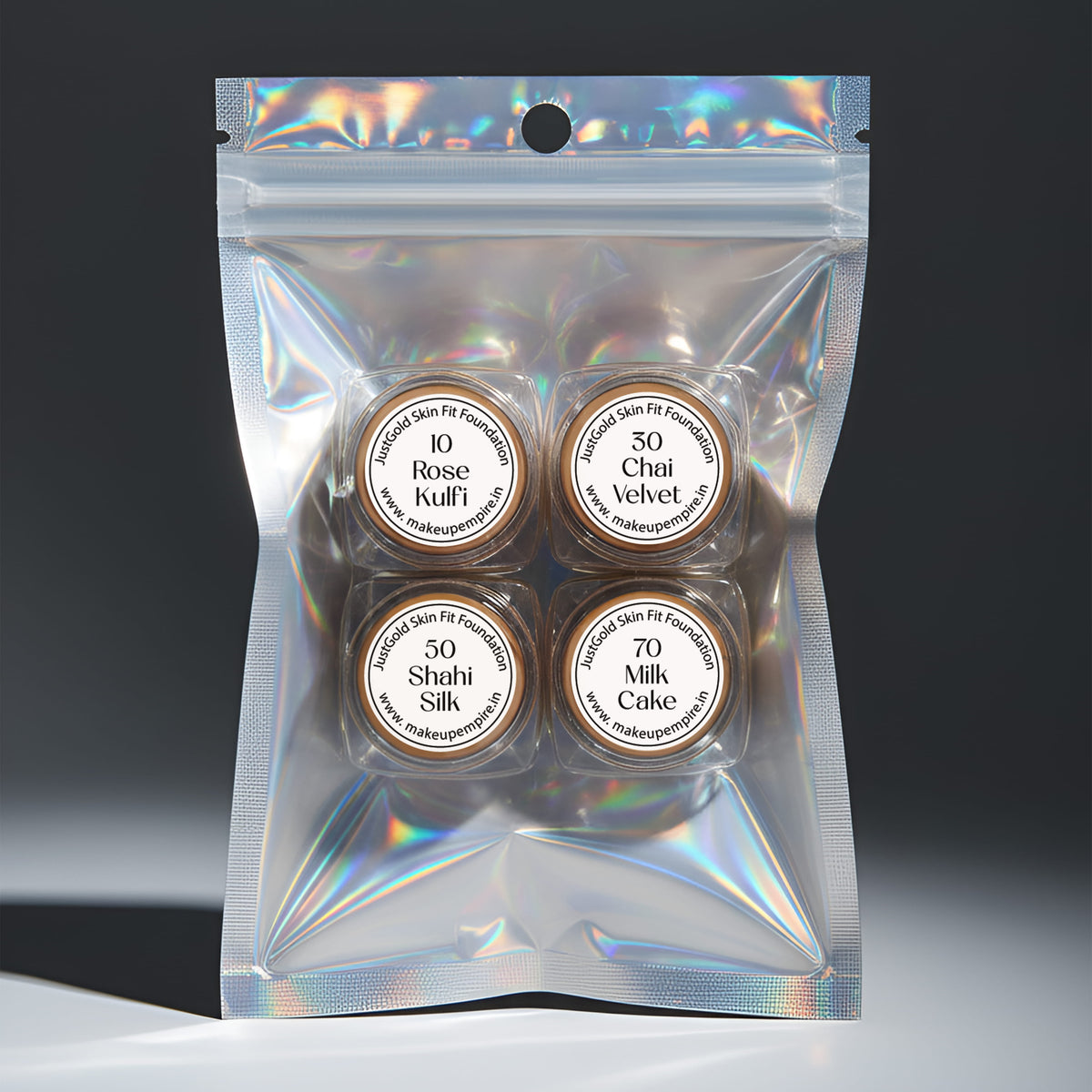 JUSTGOLD SKIN FIT IMPERMEABLE FOUNDATION TESTER