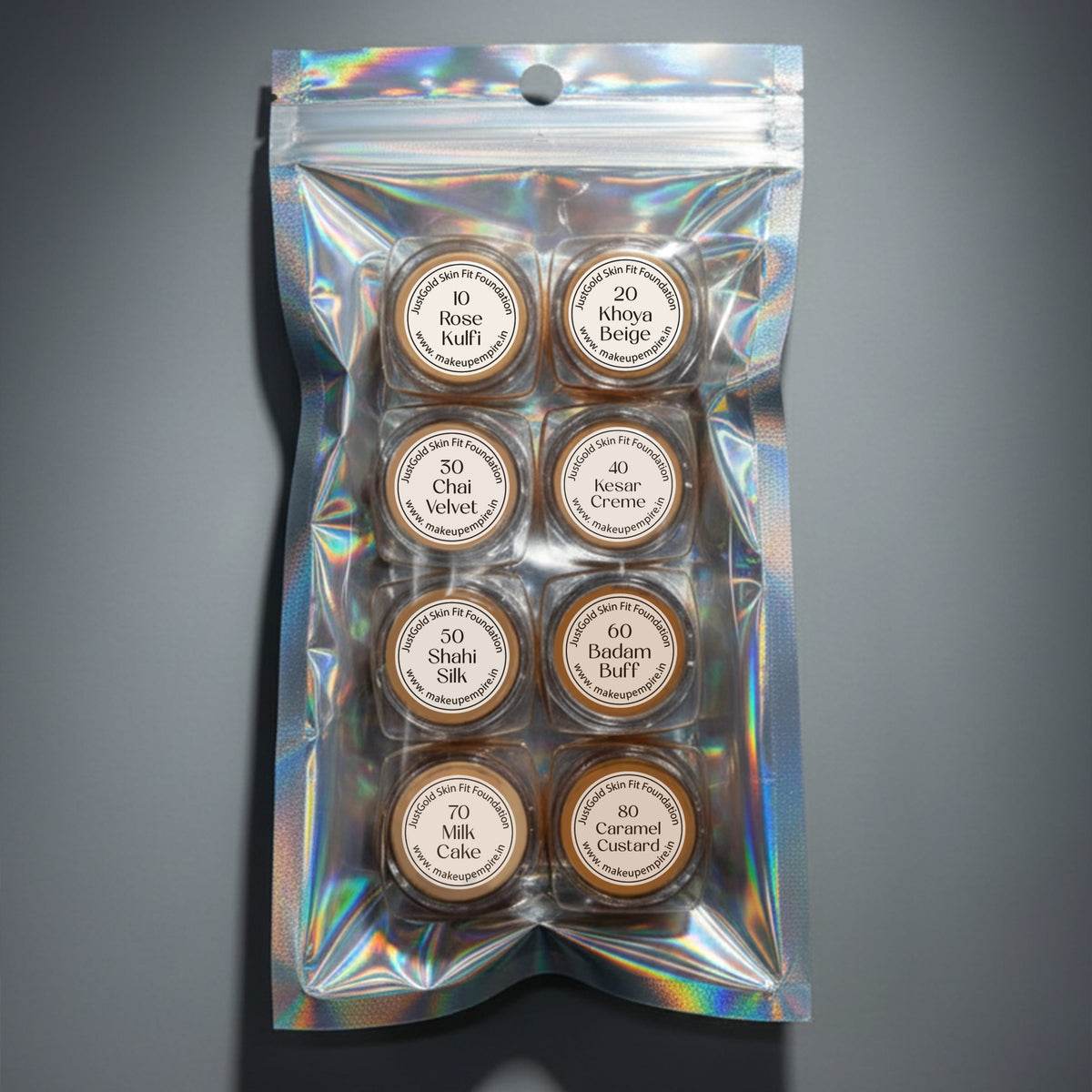 JUSTGOLD SKIN FIT IMPERMEABLE FOUNDATION TESTER