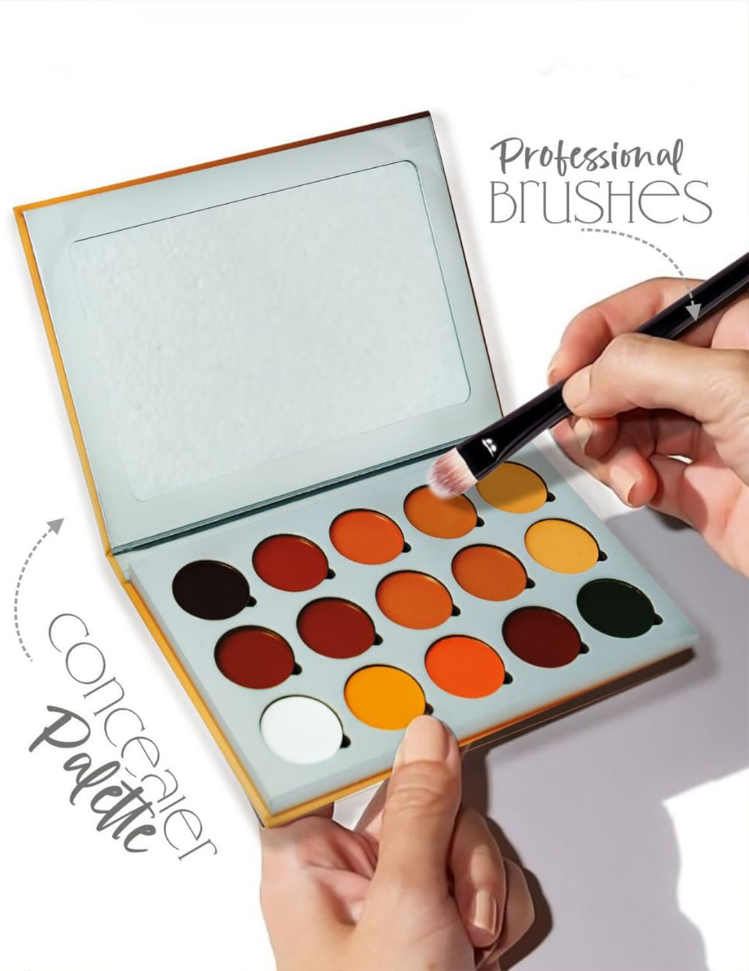 Justgold Skin Perfection Concealer Palette Full Coverage Creamy Matte Multi-Purpose Palette