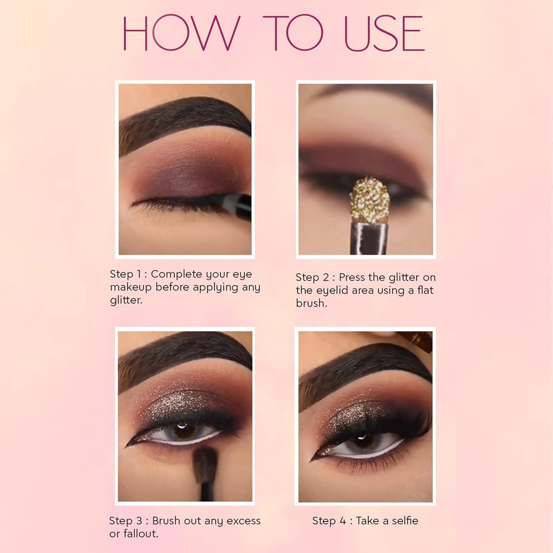 JUSTGOLD-563 MASTER PROFESSIONAL COLLECTION GLITTER EYESHADOW PALETTE