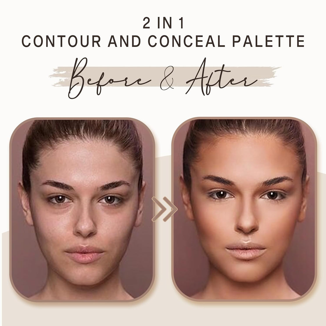 Maxtouch Touch Wood Series - #2510 Contour and Conceal Palette Smooth Long Lasting Natural Finish