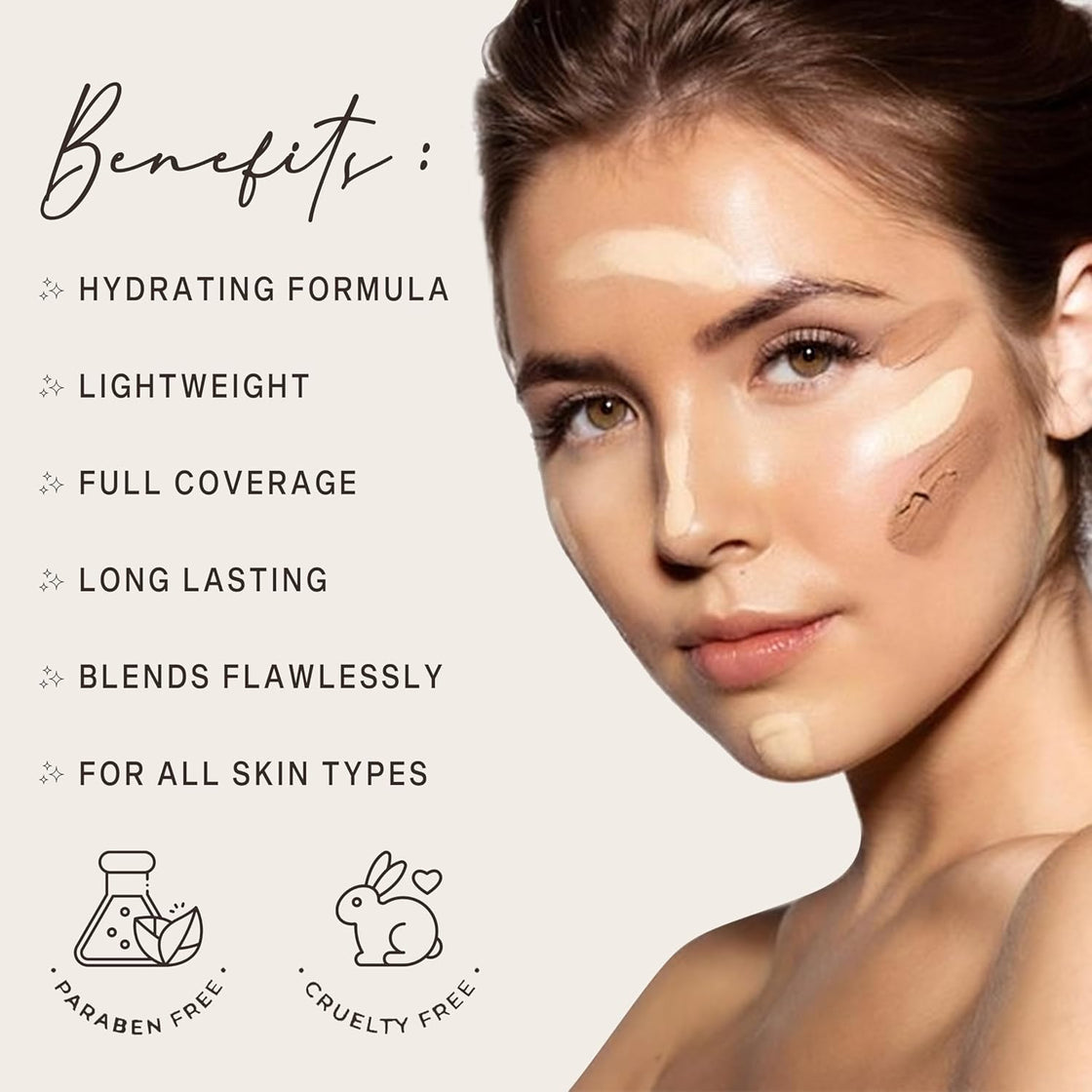 Maxtouch Touch Wood Series - #2510 Contour and Conceal Palette Smooth Long Lasting Natural Finish