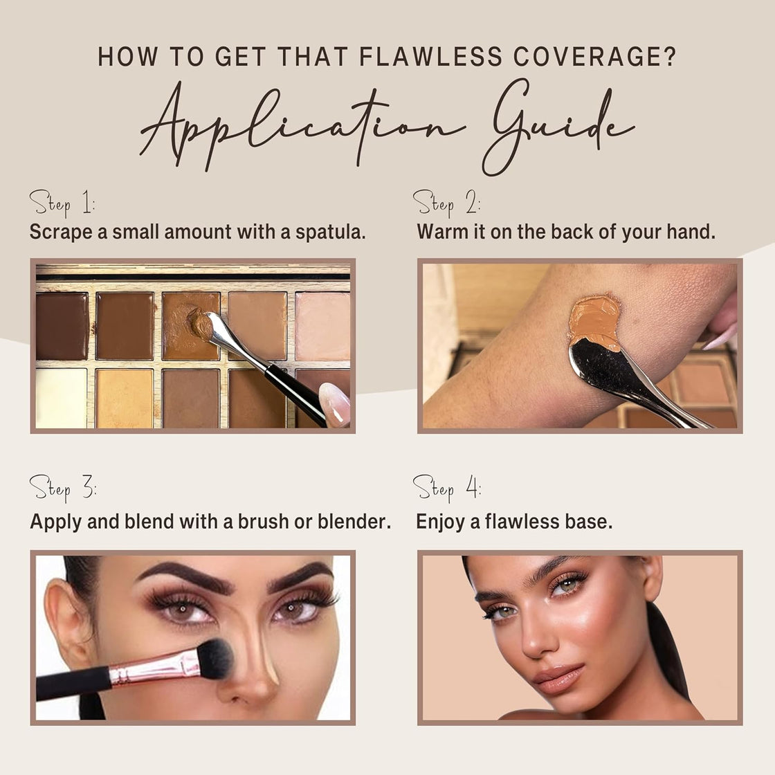 Maxtouch Touch Wood Series - #2510 Contour and Conceal Palette Smooth Long Lasting Natural Finish