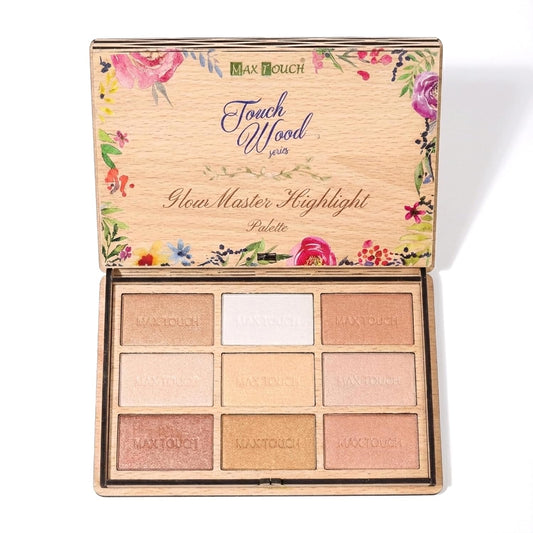 Mxtouch Touch Wood Series - #2508 Glow Master Highlighter Palette Intense Pigmented Multiple Shades in One
