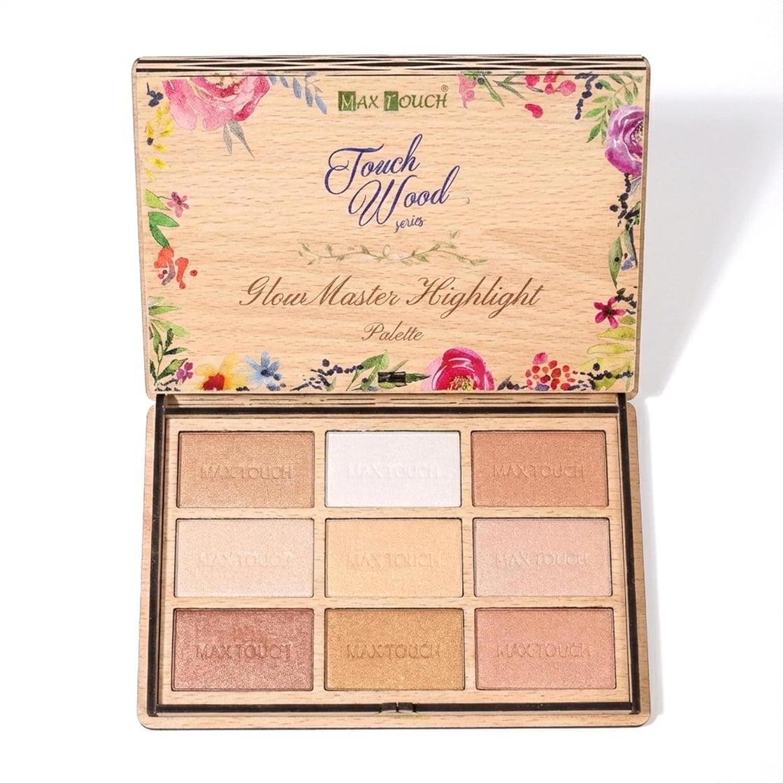 Mxtouch Touch Wood Series - #2508 Glow Master Highlighter Palette Intense Pigmented Multiple Shades in One