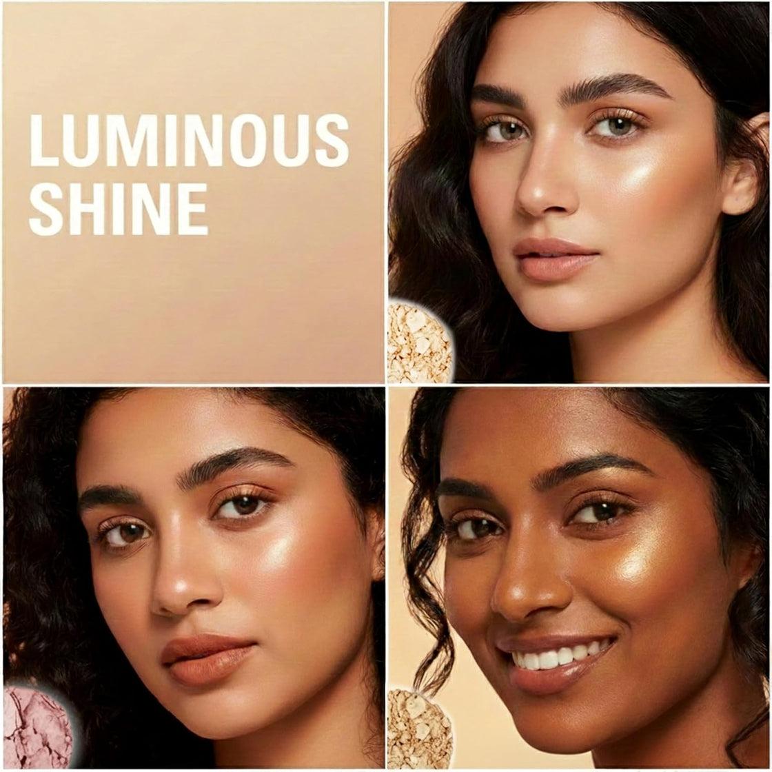 Mxtouch Touch Wood Series - #2508 Glow Master Highlighter Palette Intense Pigmented Multiple Shades in One