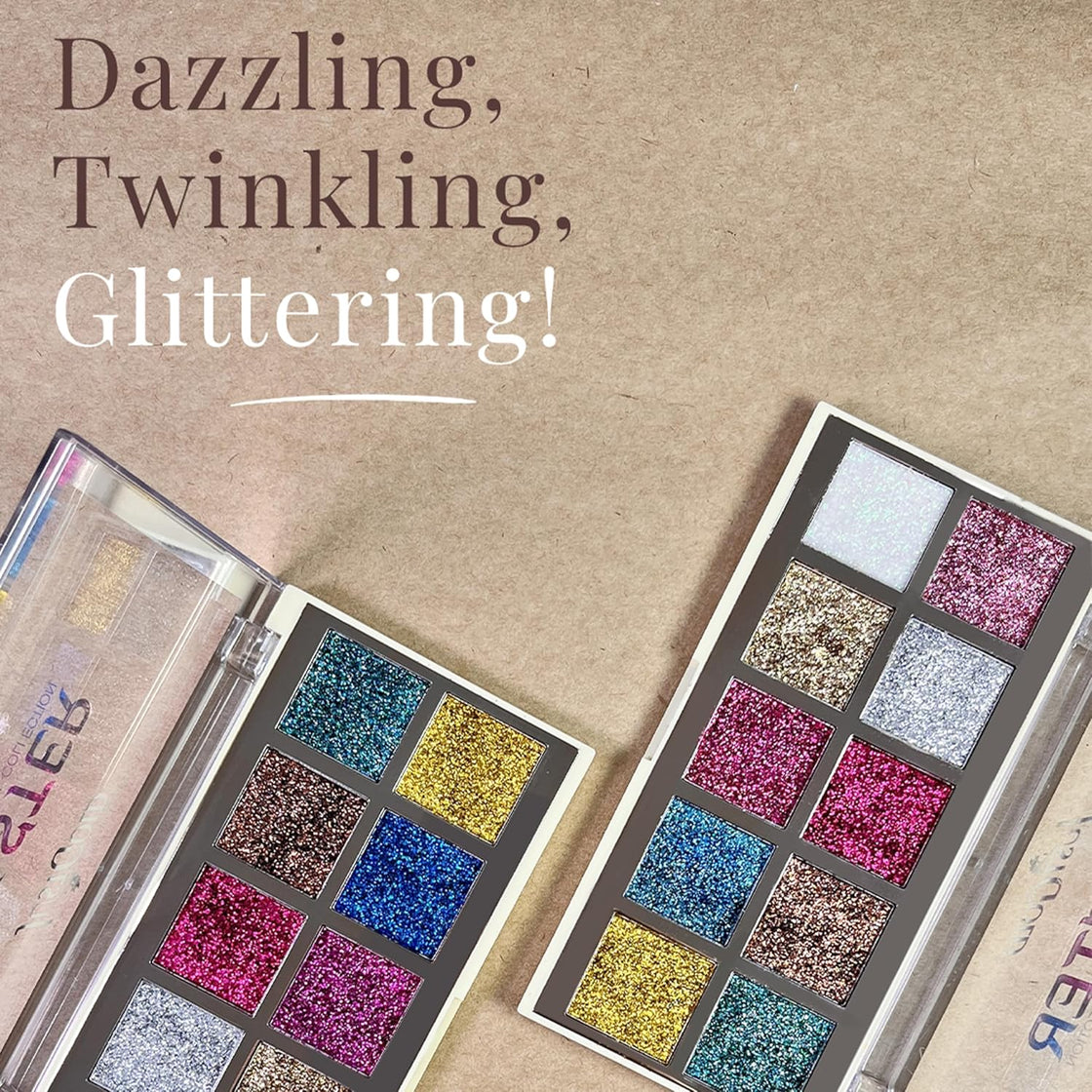 JUSTGOLD-563 MASTER PROFESSIONAL COLLECTION GLITTER EYESHADOW PALETTE