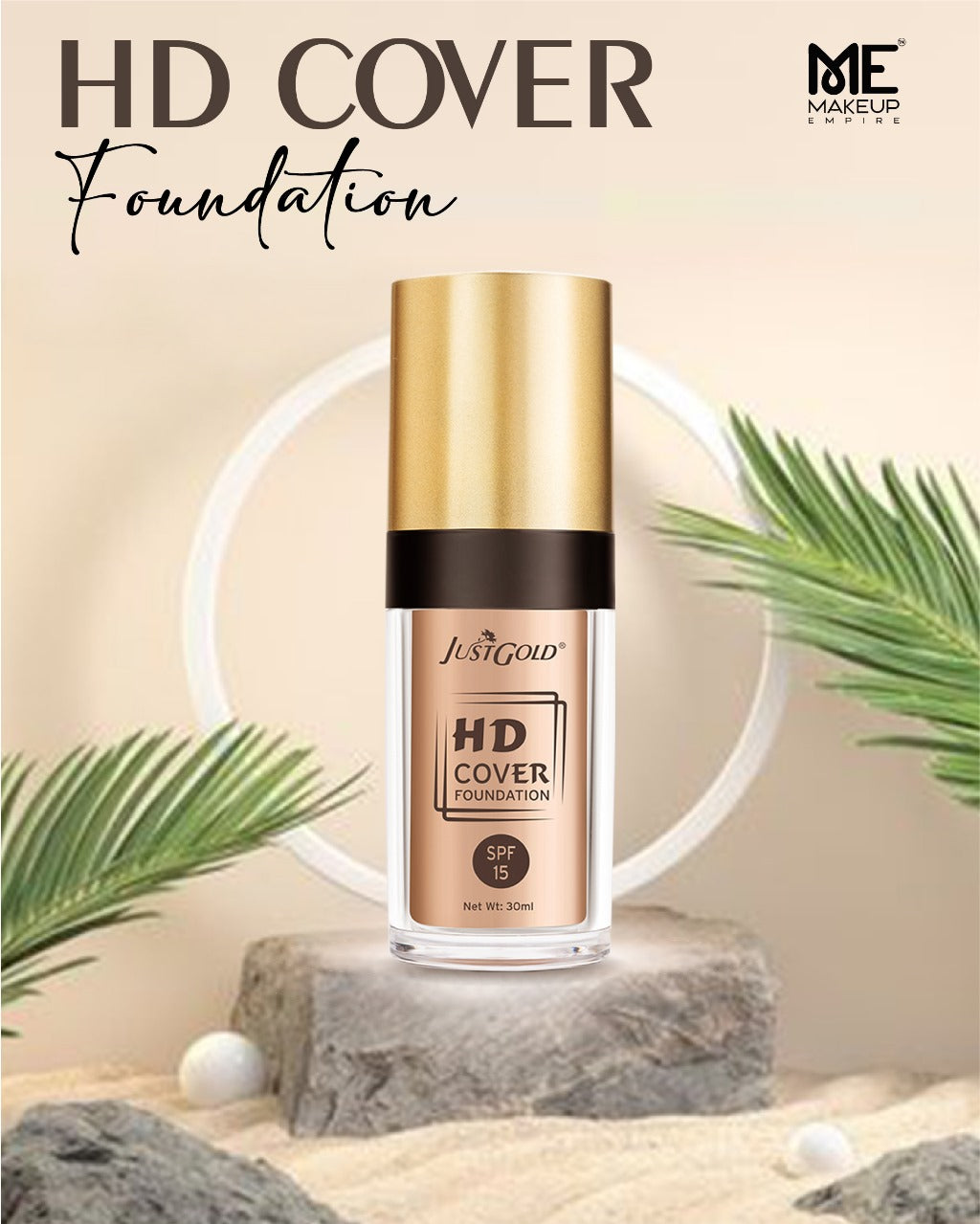 #ebd1c0|JustGold HD COVER FOUNDATION # 01