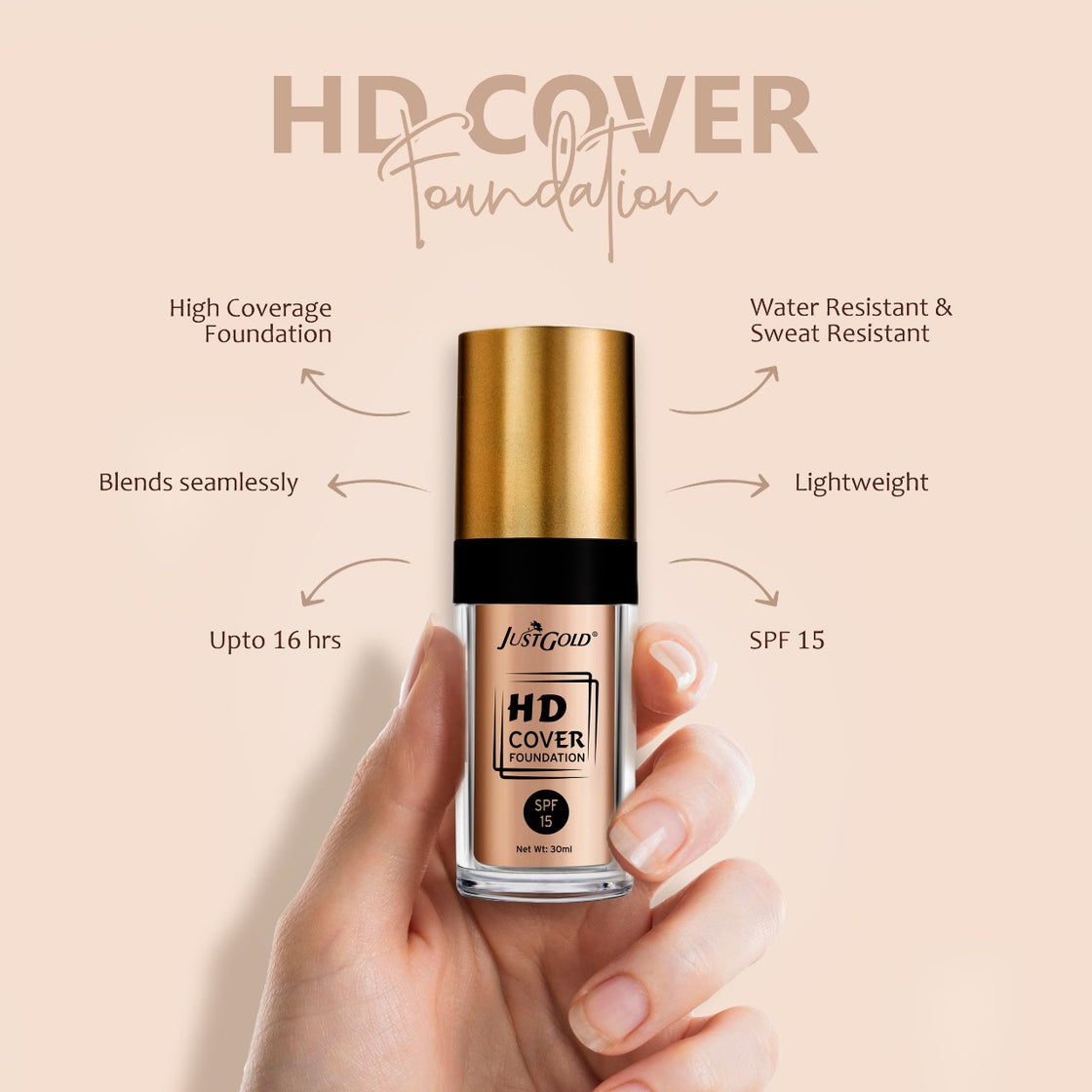 JUSTGOLD – 9383 HD COVER FOUNDATION