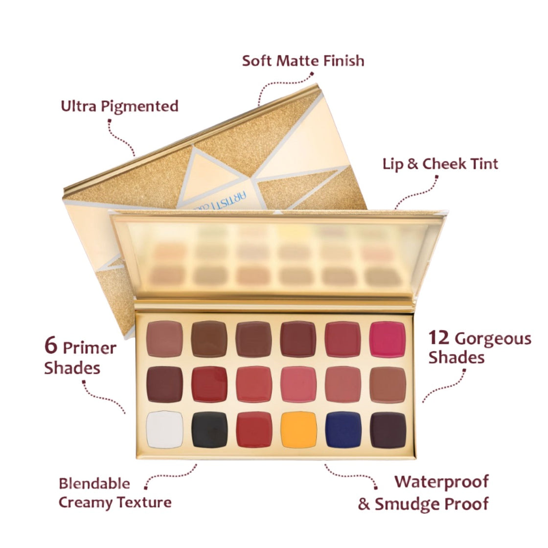 JUSTGOLD - 9389 ARTIST LIP COLOUR PALETTE